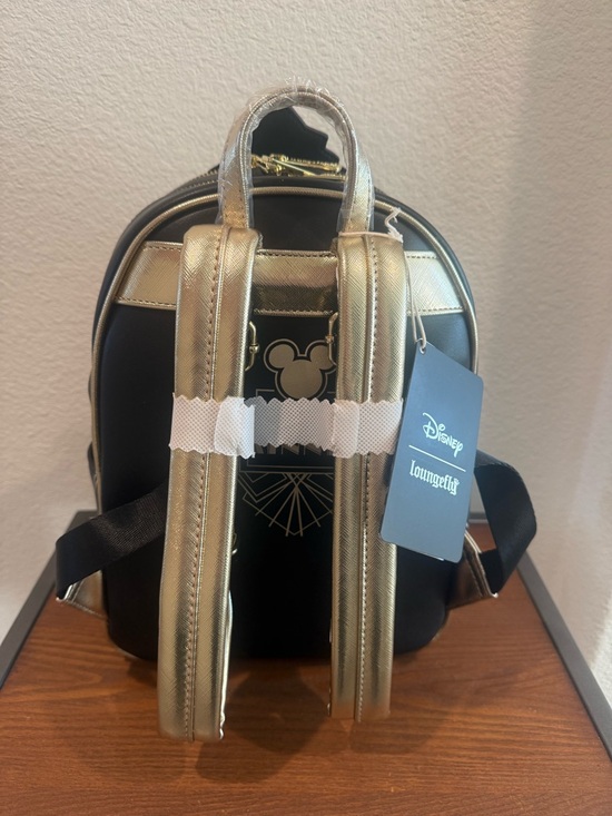 NWT Disney Minnie & Mickey The Great Gatsby Black Loungefly Mini Backpack main image 6